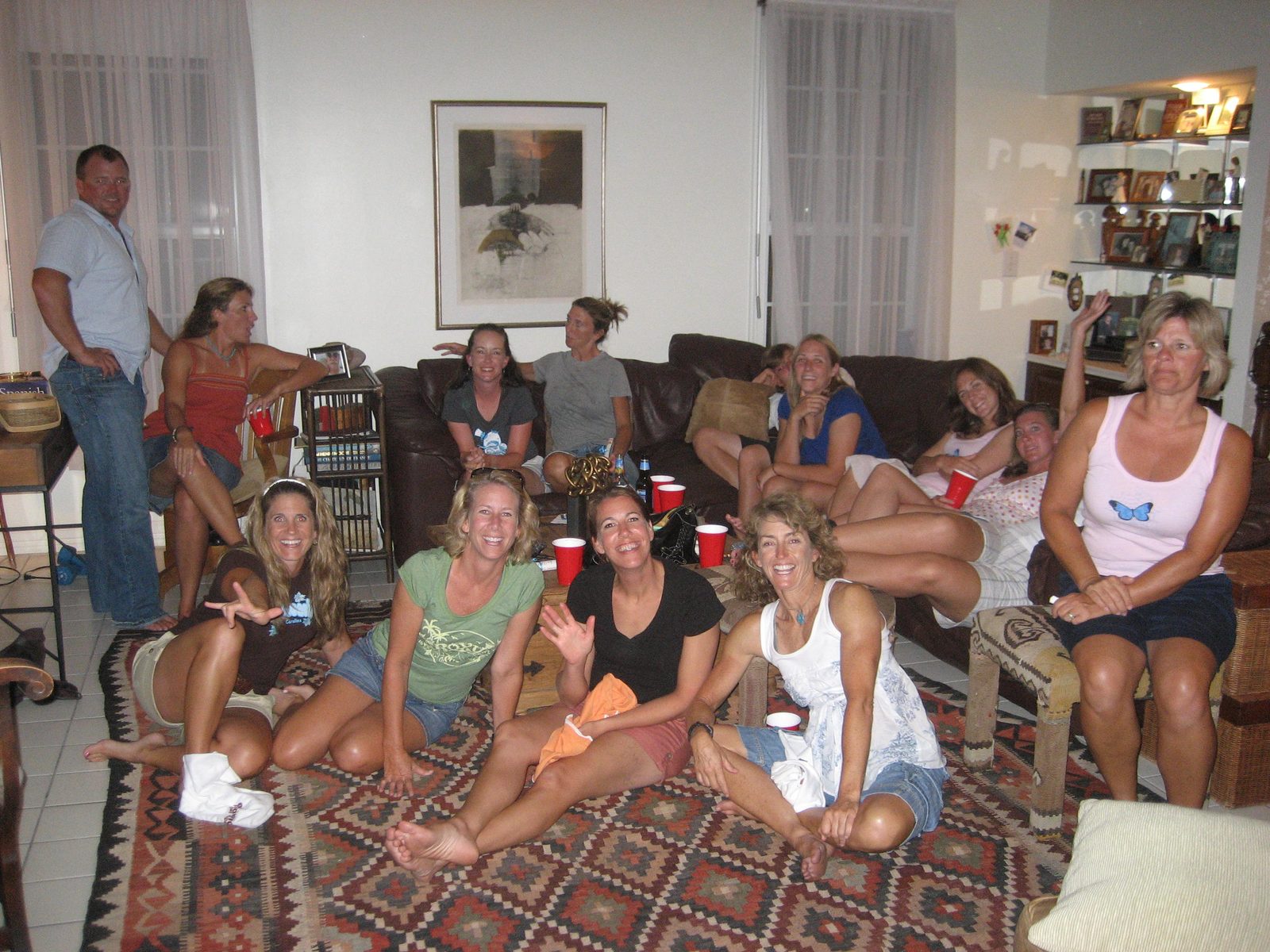 Gretchen's house Saturday night.