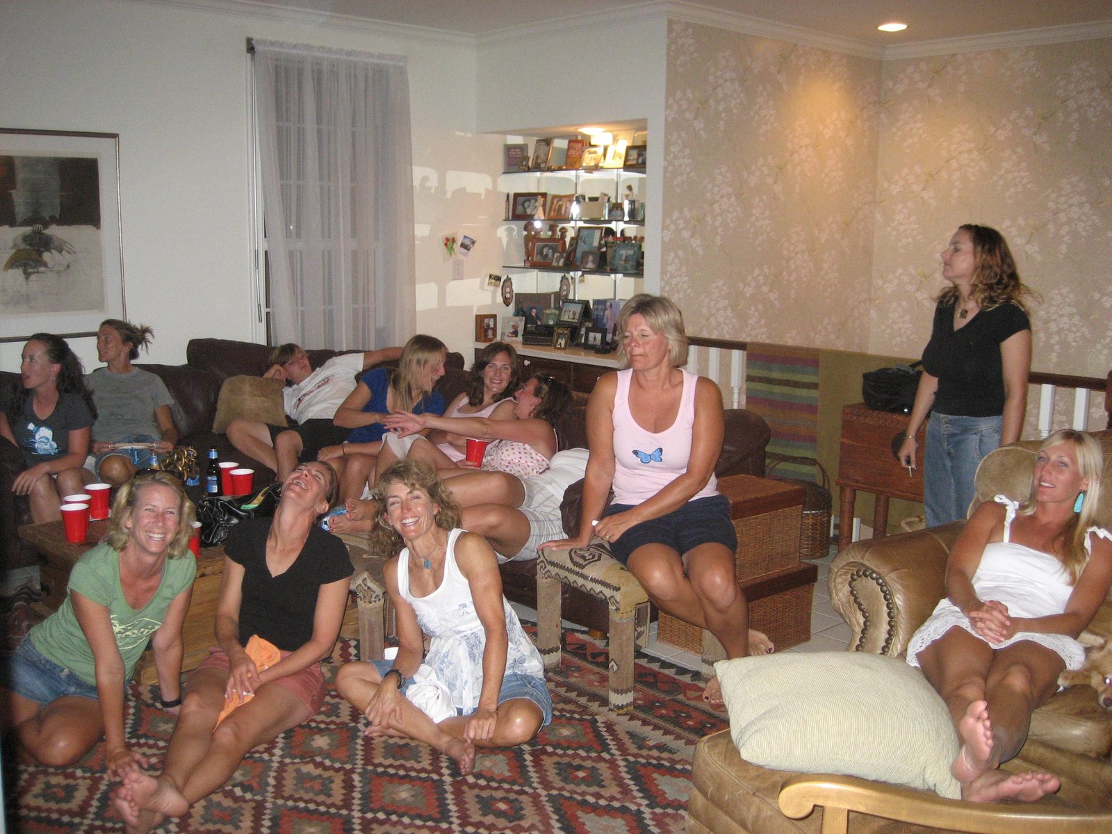 Watching kiteboarding videos, or being silly, or a bit of both.