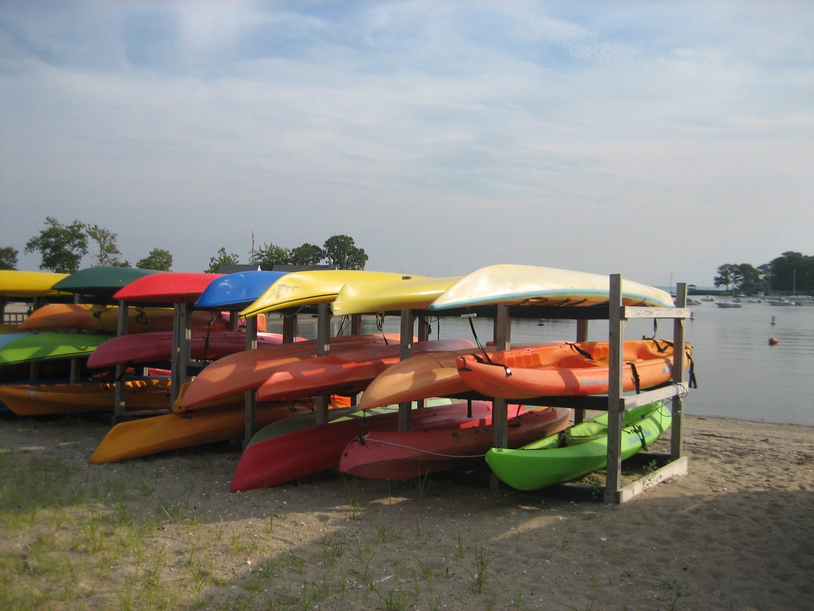Kayaks at the boat club