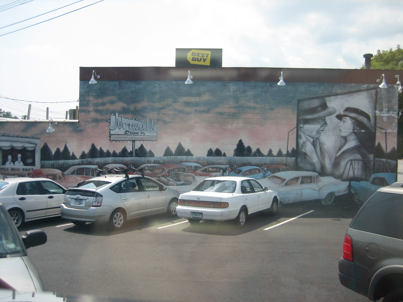 The Post Road Diner mural