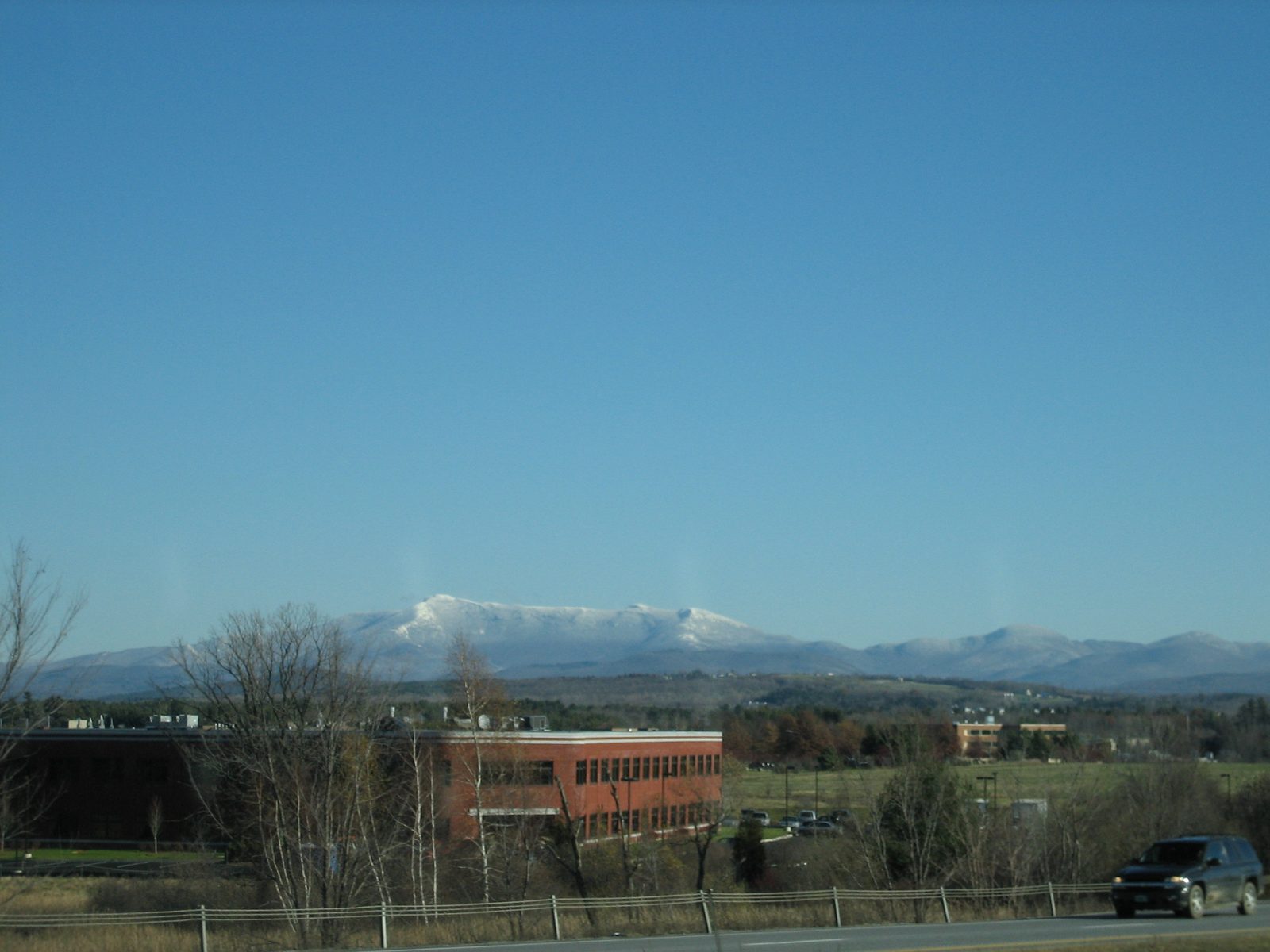 Vermont mountains in the distance.