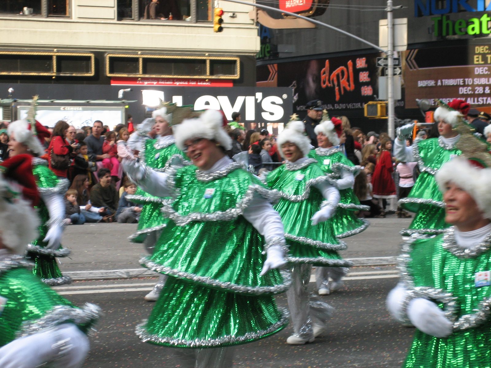 Someone mentioned that they really loved these ladies dancing in Christmas tree outfits.  I...