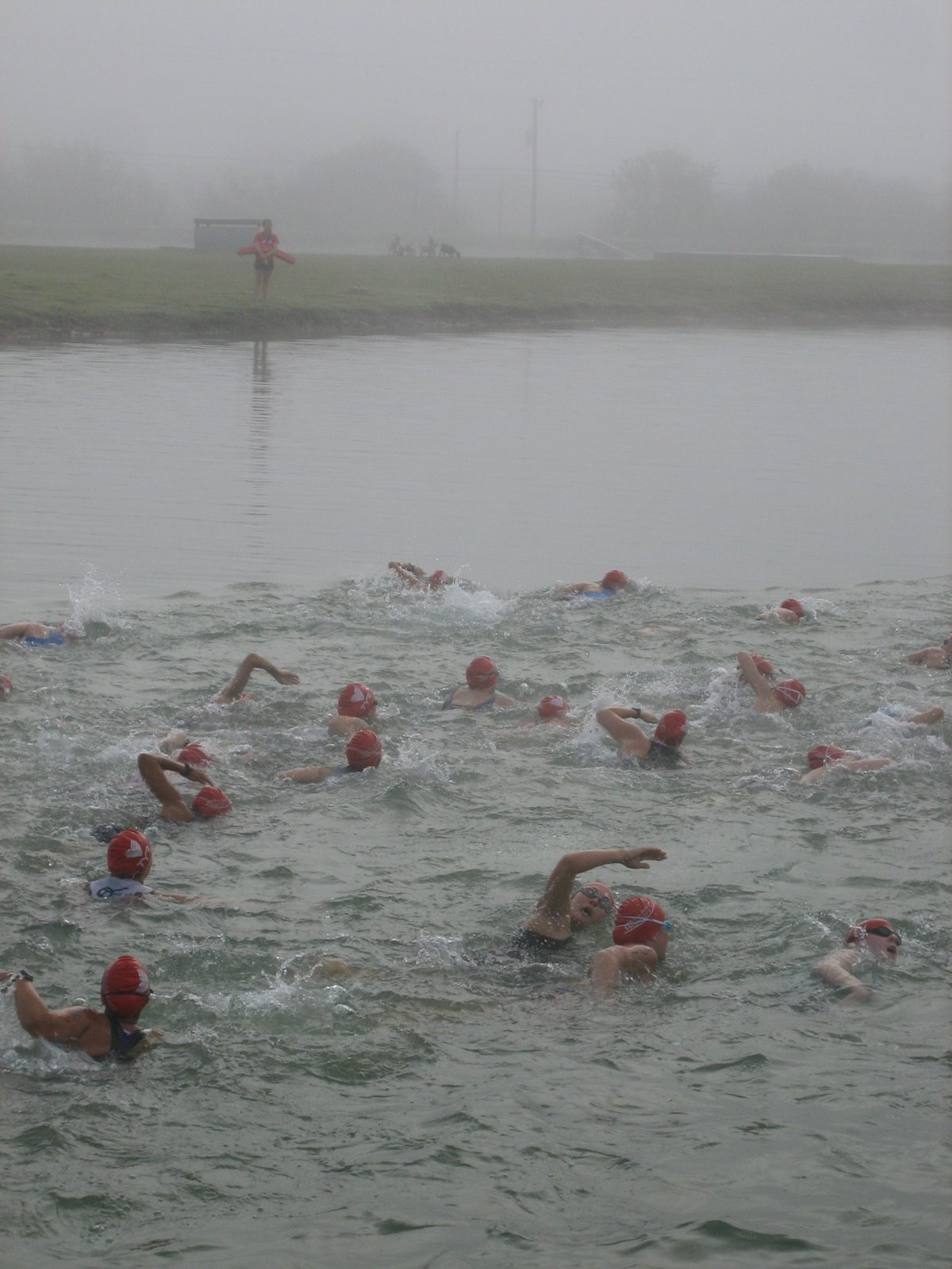 The breast-stroking begins.  I'm almost dead-center of the photo.