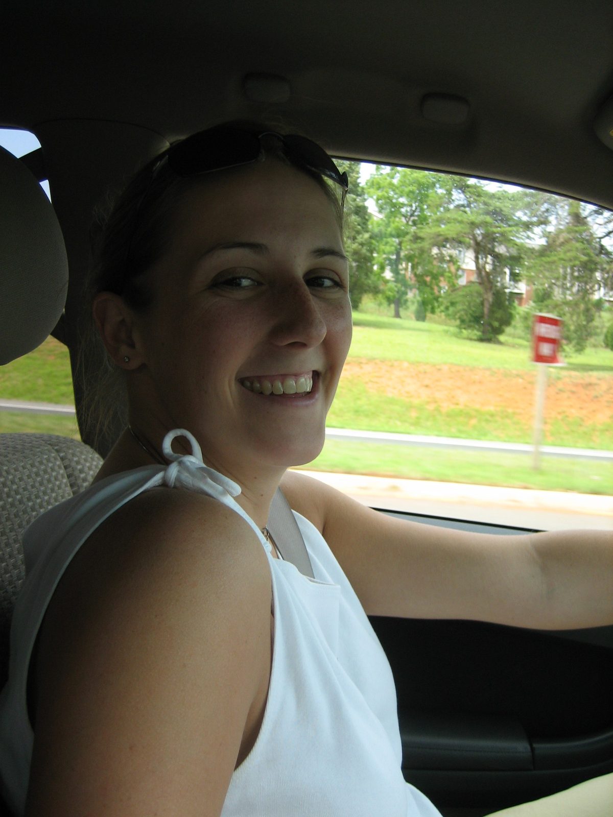 Upon arriving in Charlottesville, Catherine took over the driving (illegally, shhhh) to show Jay around.