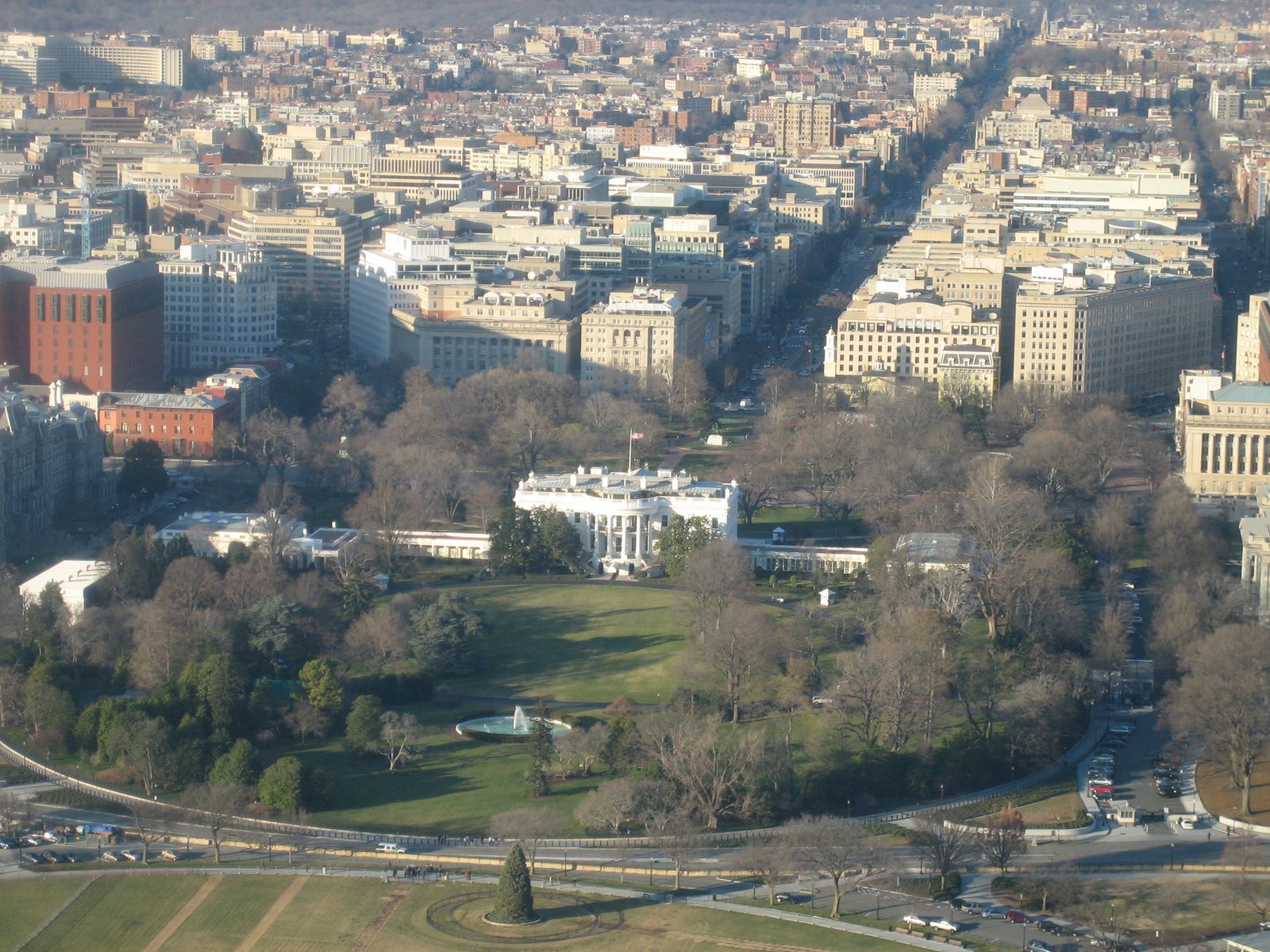 The White House from the top of the Monument