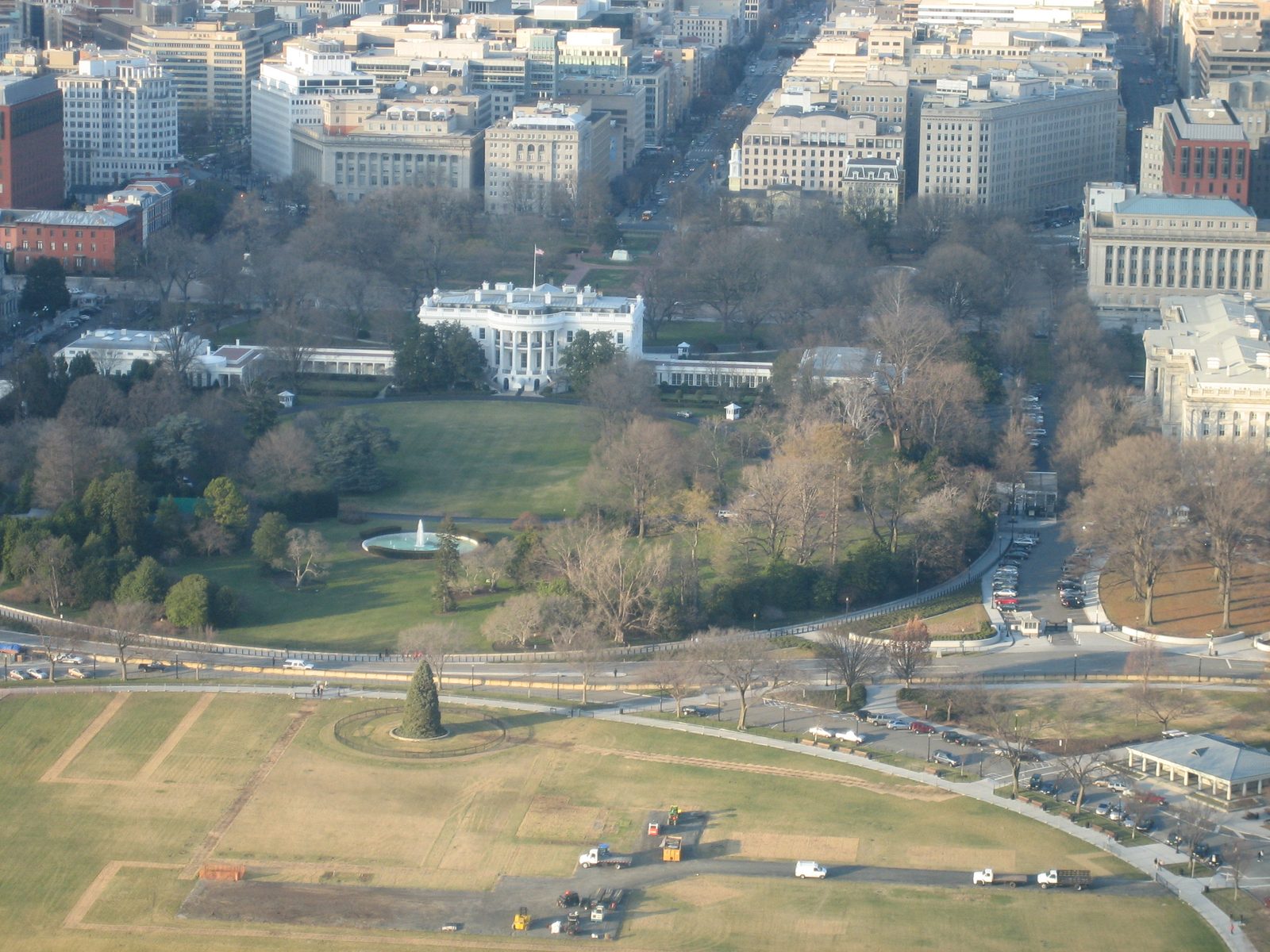 A closer view of the White House