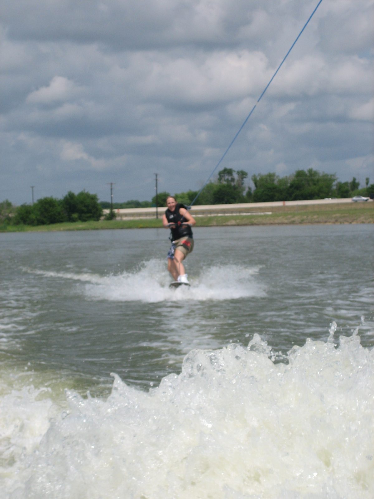 The picture is blurry, but at least I'm smiling - you'll see that I didn't do that much while on...