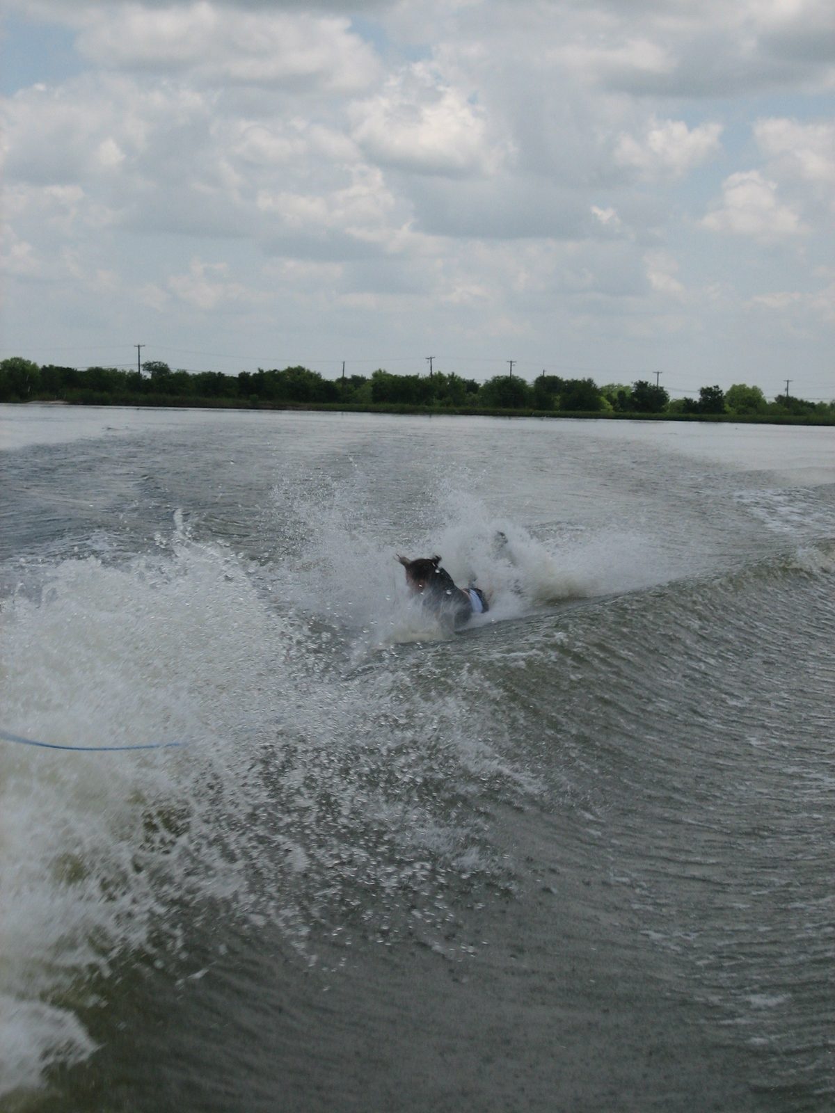 Carrie taking an awesome header.  If you look closely, you can actually see her arm hitting the...