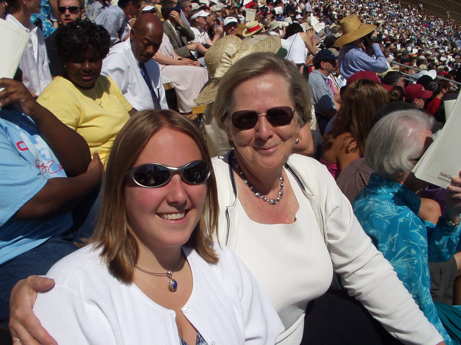 Catherine and Mom at Stanford Graduation 2003.