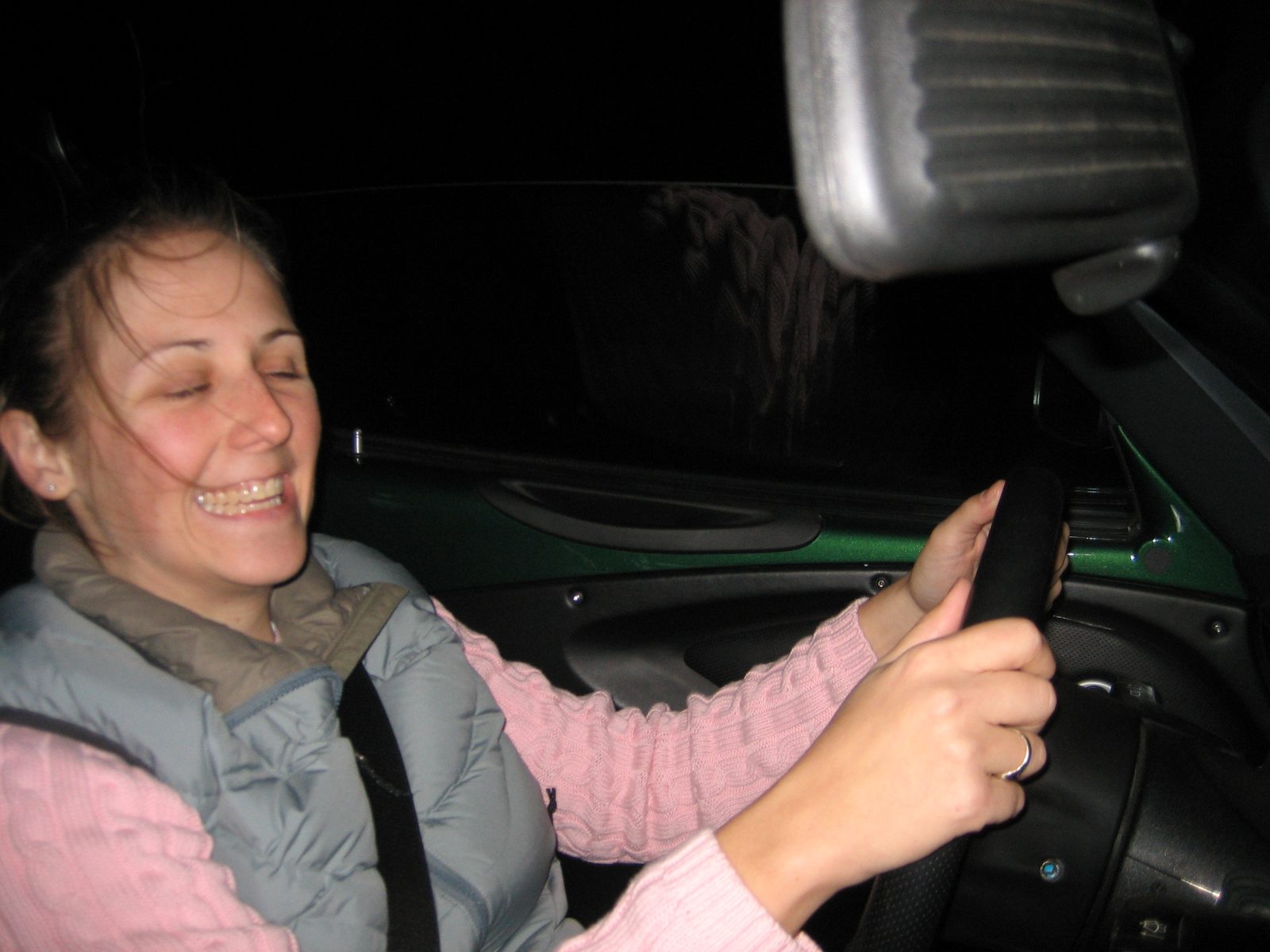 Catherine takes safe driving to a new level of awesomeness.