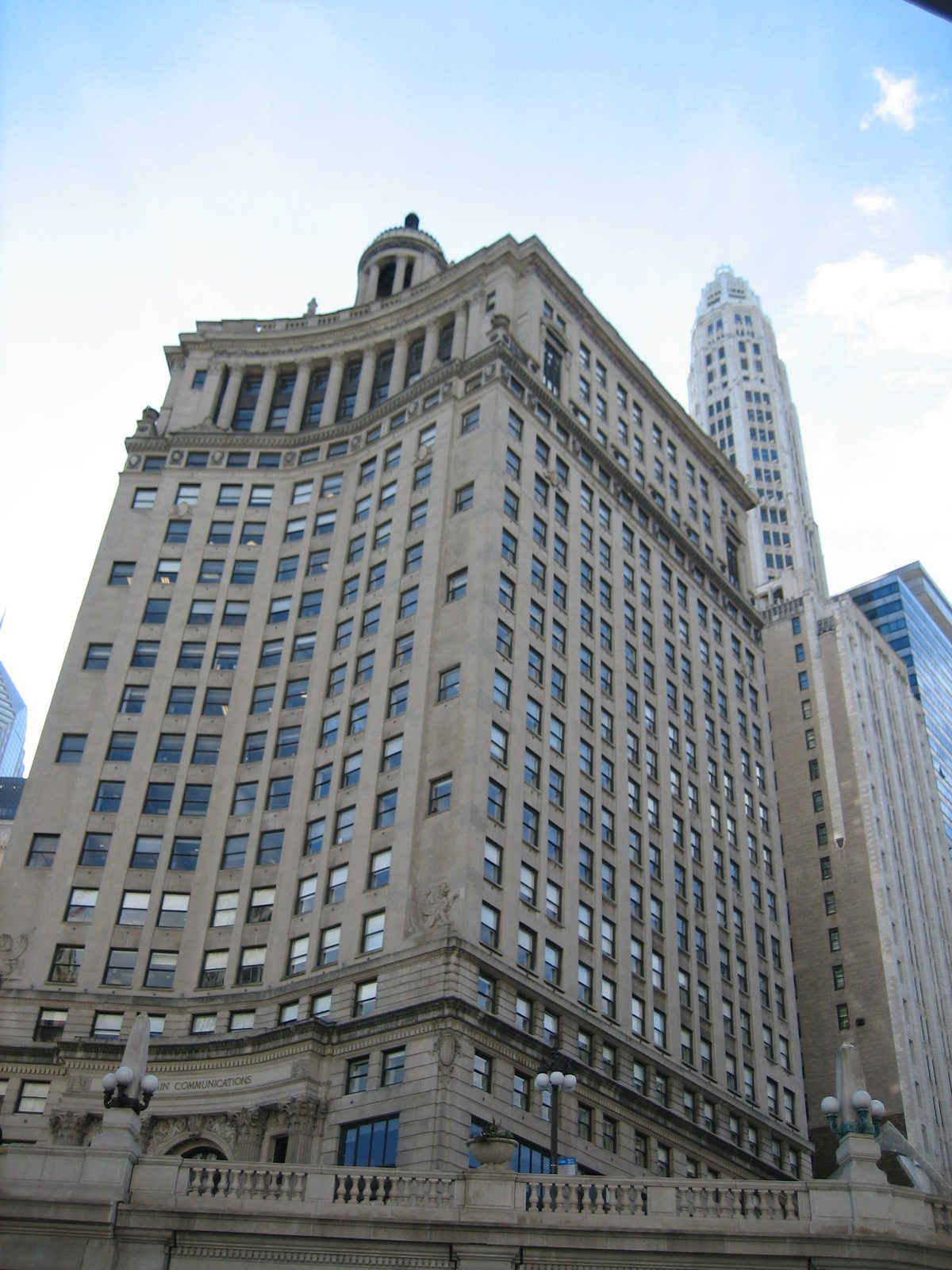 In the back, the Park Tower.  I'm trying to figure out what the front building is.
