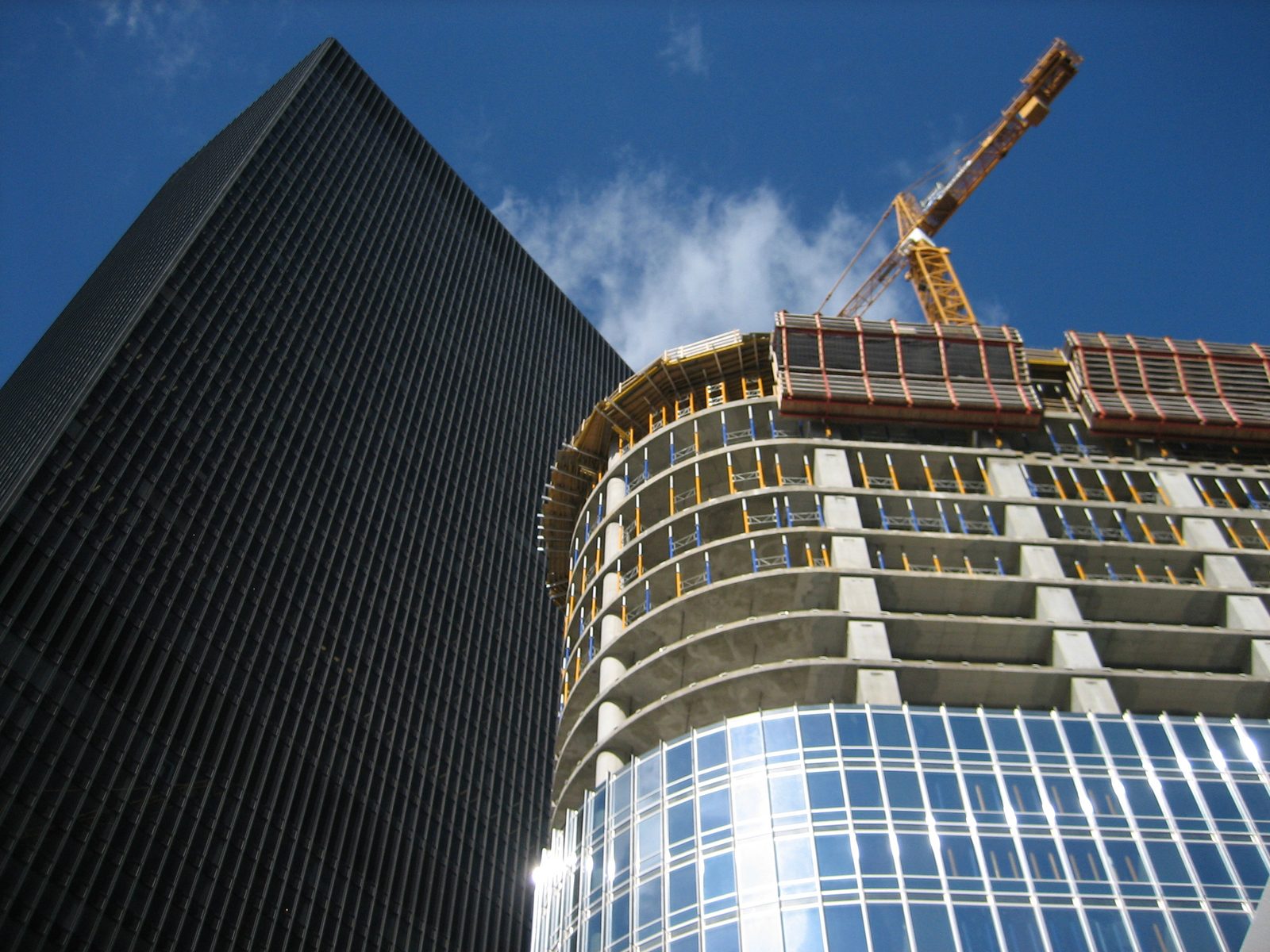 Construction of the new Trump Tower, planned to be 1,362ft tall (the new second-tallest in the...