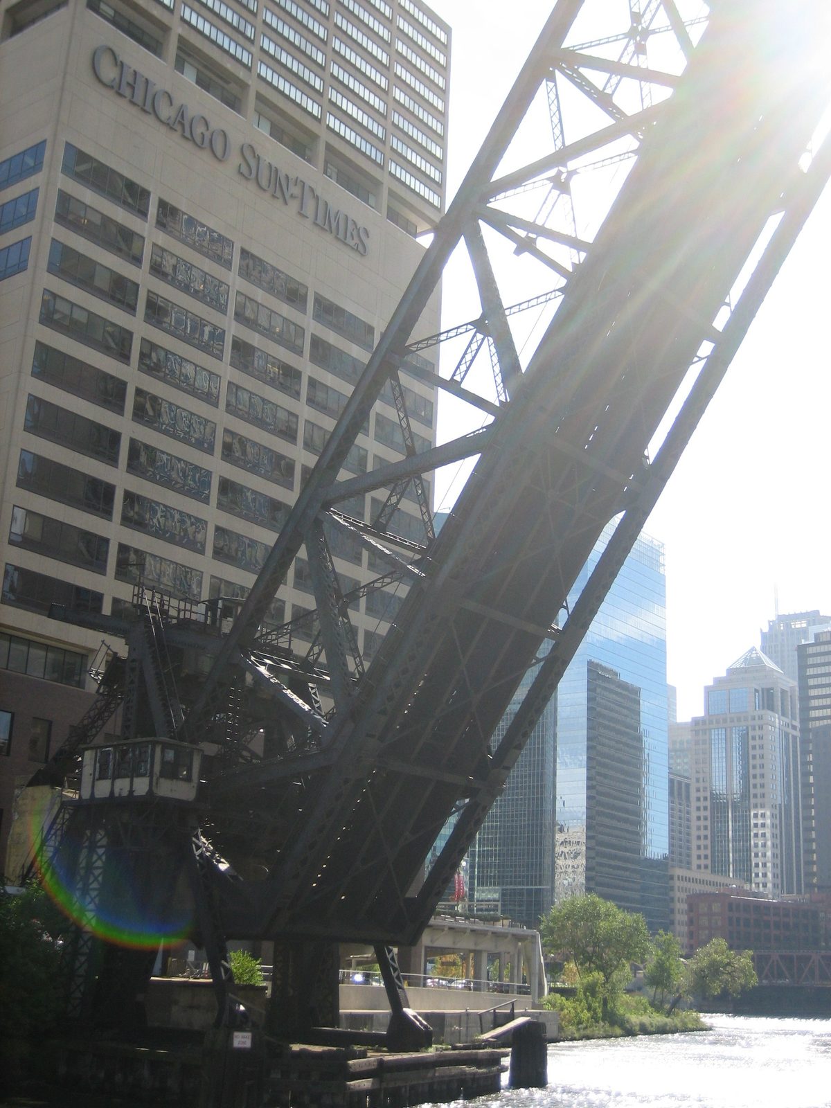 Crummy picture, but I wanted to show the Chicago Sun-Times building.  Plus, I like the rainbow...