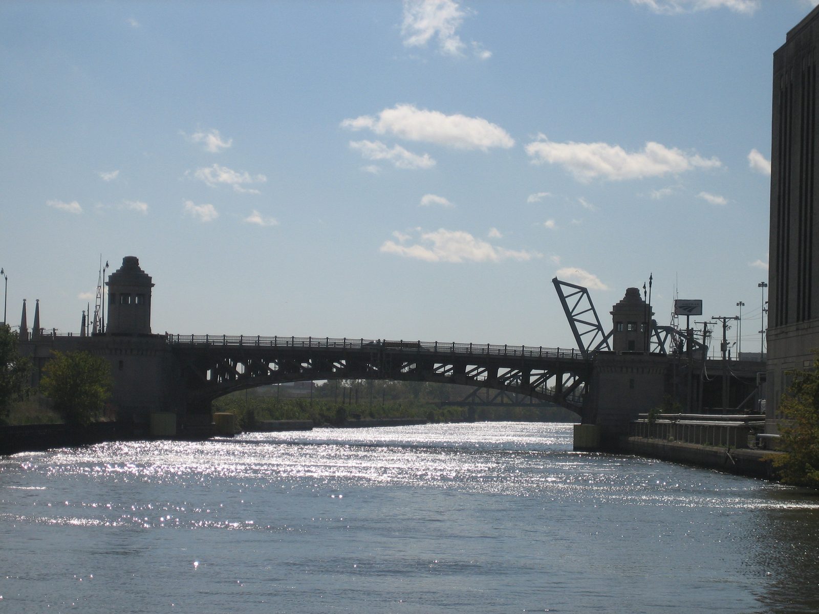 Looking south down the river.