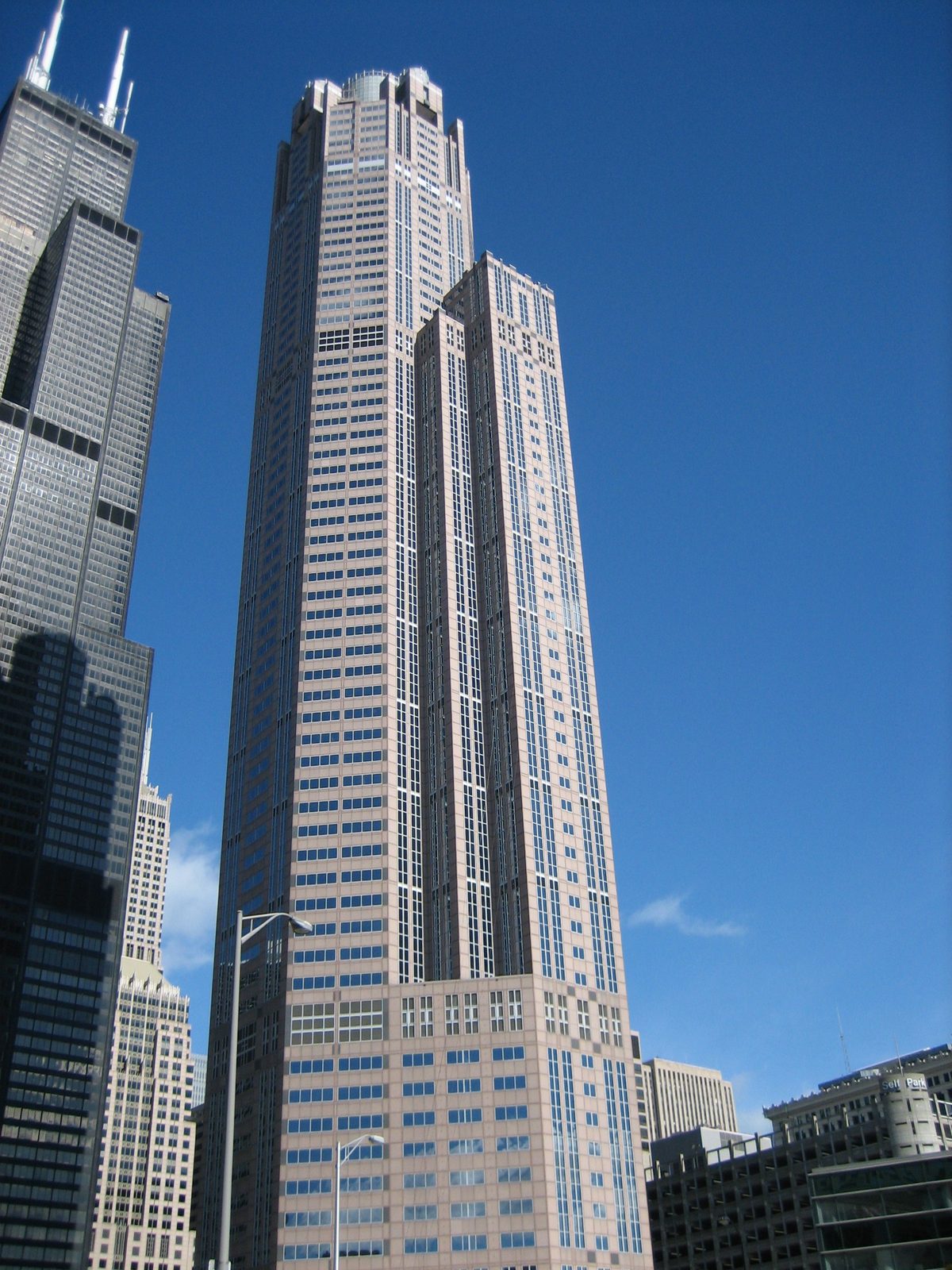 311 Wacker.  I just really like the color of this building.  It's made of concrete, but I'm not...