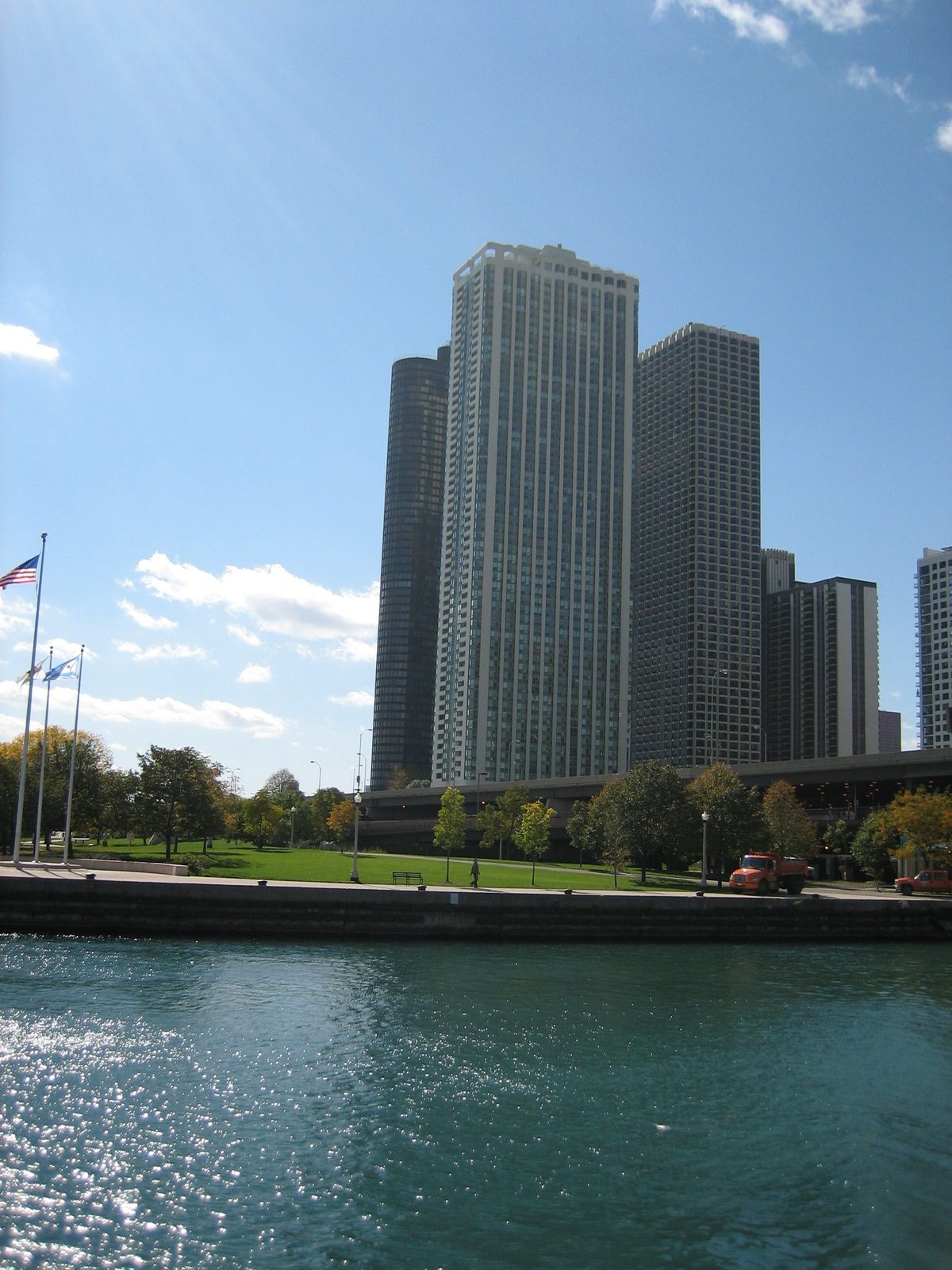 Looking southwest , I believe, from the mouth of the river towards the shore.