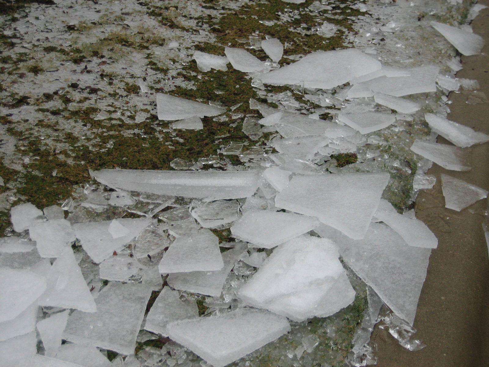 Chunks of ice that others have chipped off their cars.