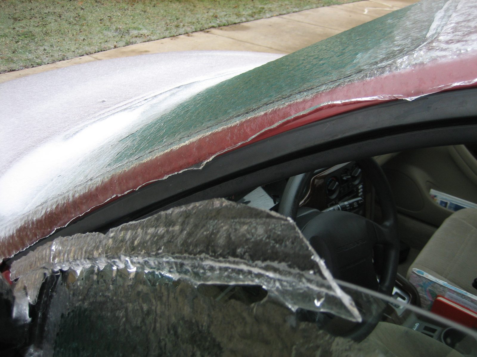 Success!  A door has been opened!  Now I can access my ice scraper.