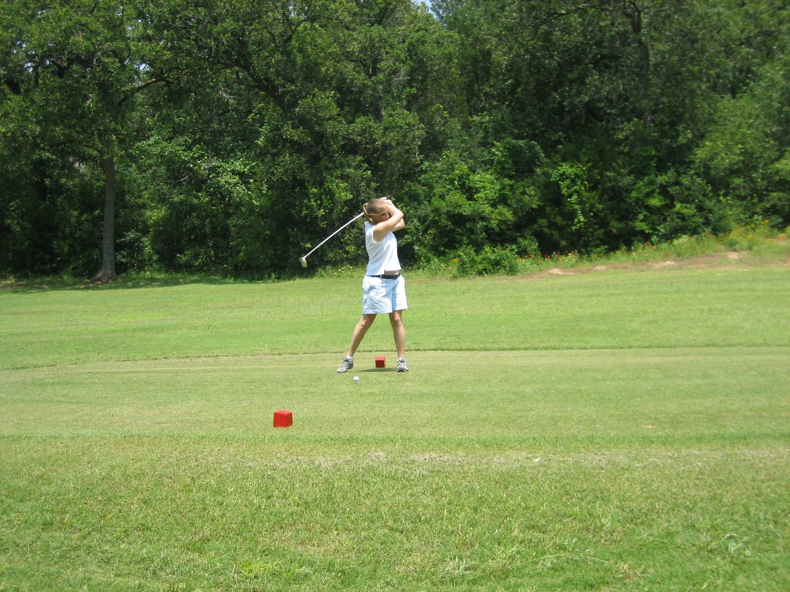 Taking a practice swing...