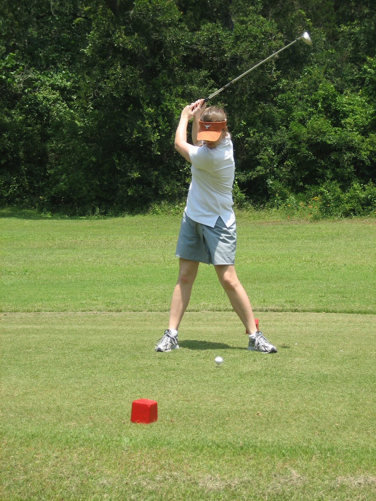 Kim gets ready to drill the ball.