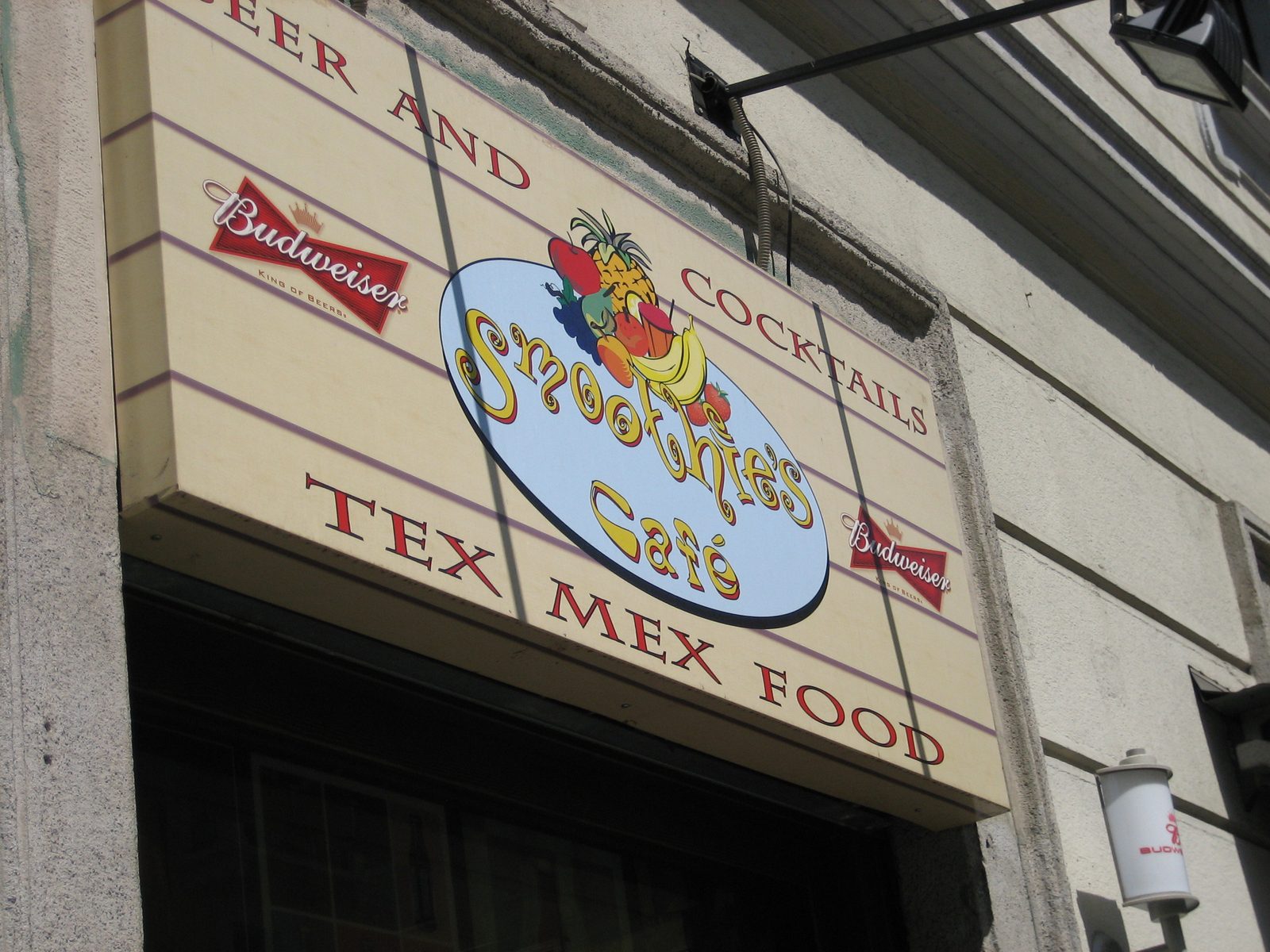 Just down the road -- a taste of home!  Wait a second, Tex Mex + "Smoothie's"?  I never did go...