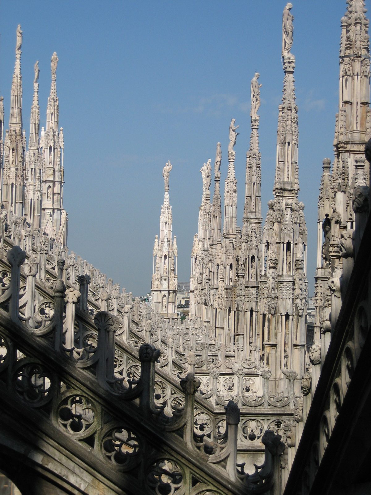 First view from the roof of the Duomo.  I lazy-ed out and took the elevator, not the stairs, up...