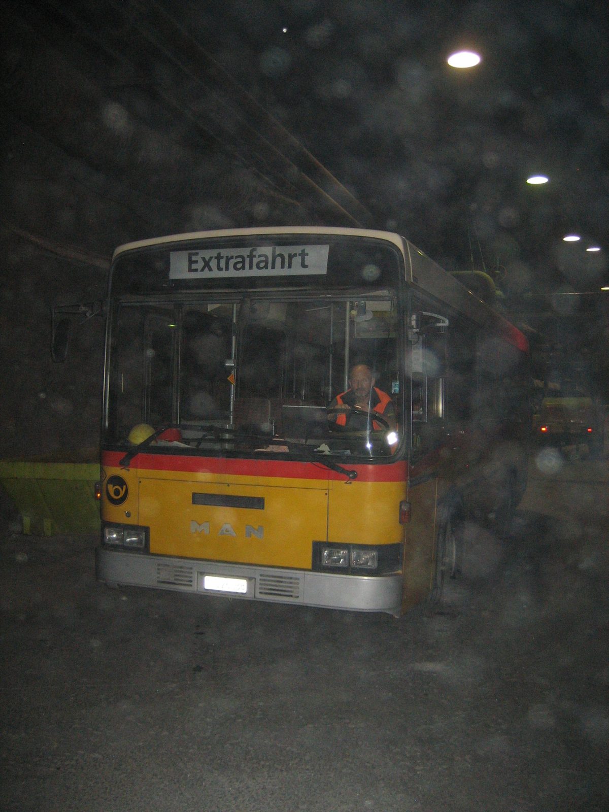 Post buses go everywhere!  Also, hee, "extrafahrt".  We decided this basically translated to "Charter".