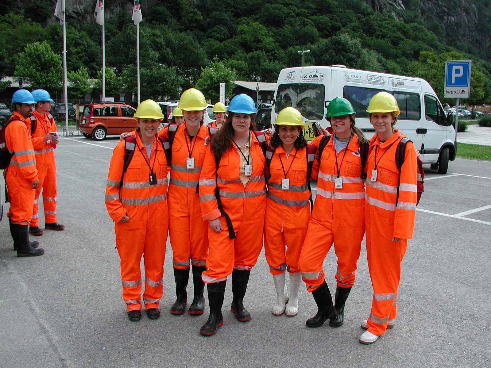 Most of the girls, pre-tunnel exploring.  I am now confident that my decision not to tuck my...