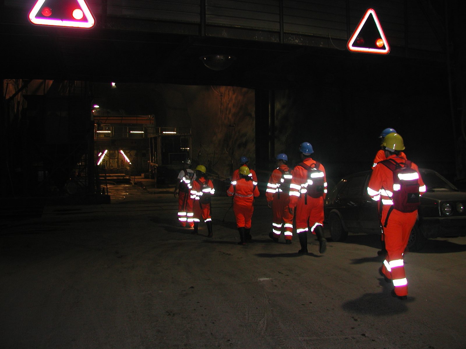 Walking into the tunnel