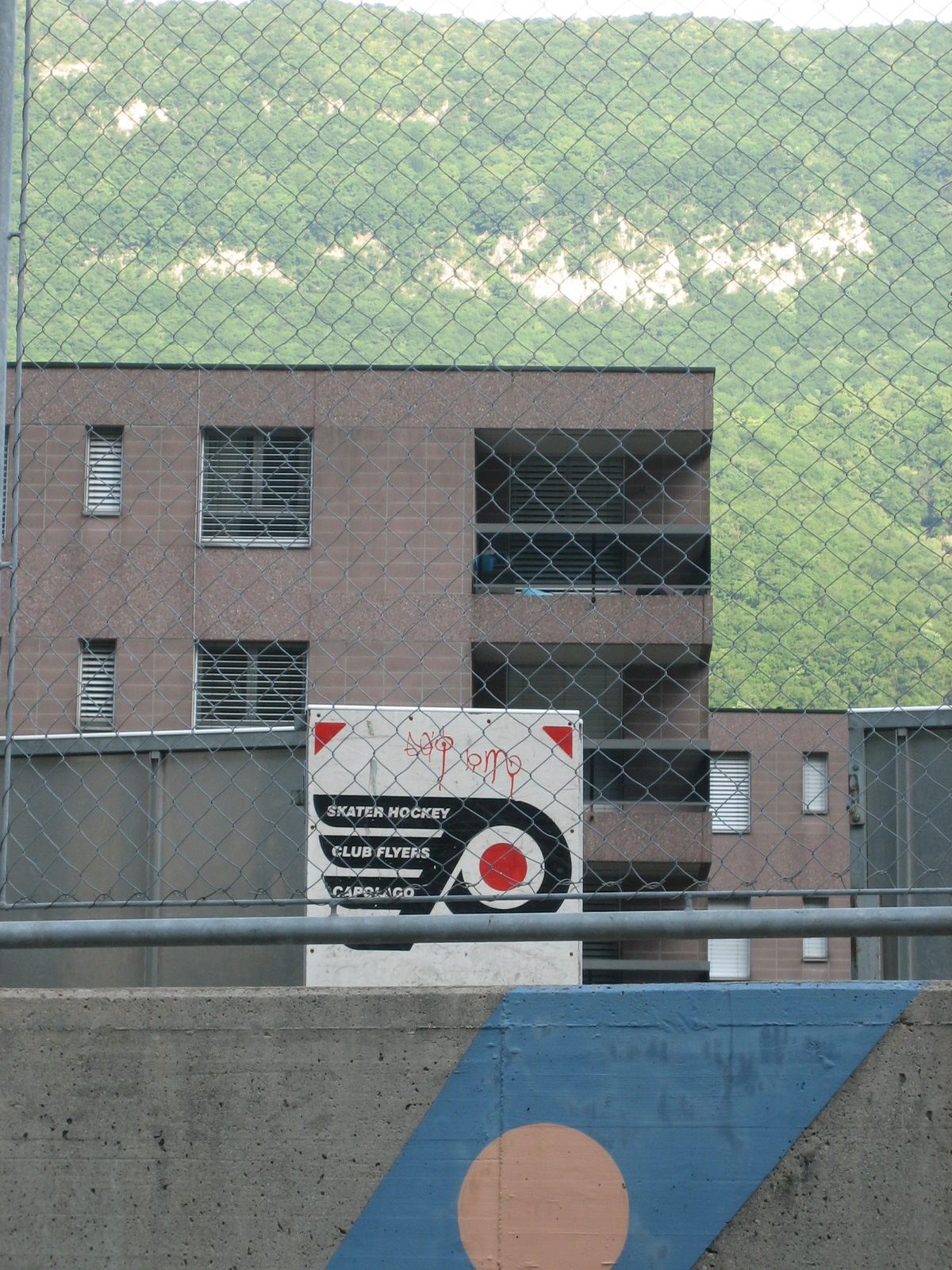 Hey! Hockey!  There was a little floor-hockey rink between the Villa and the train station. ...