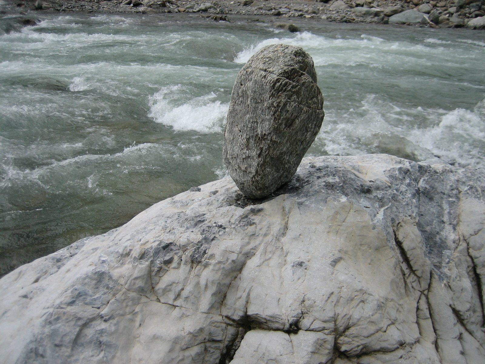 Natural phenomena?  The rivers also provided an opportunity to see rocks from all over the place...