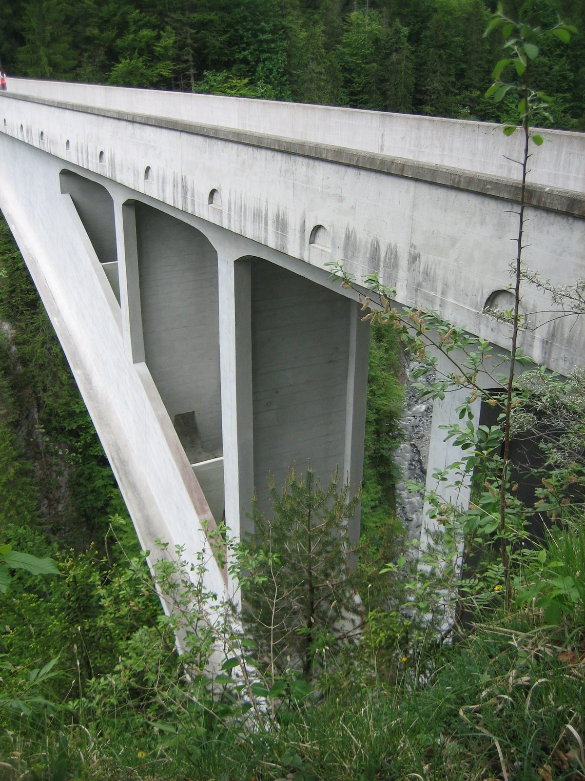 Realize as well that the bridge was designed so the arch could hold construction loads...