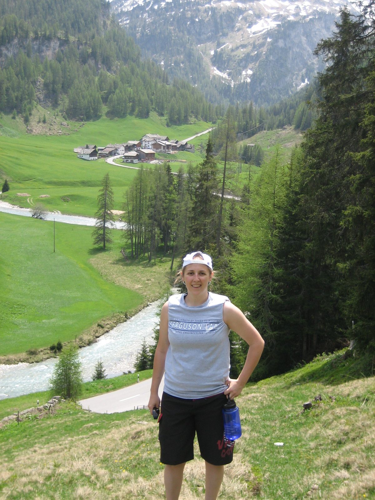 Catherine, with Campsut in the background.
