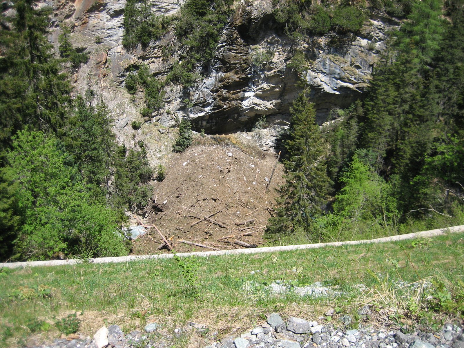 This was, we figured, the aftermath of a large landslide, but one from many years ago - the...