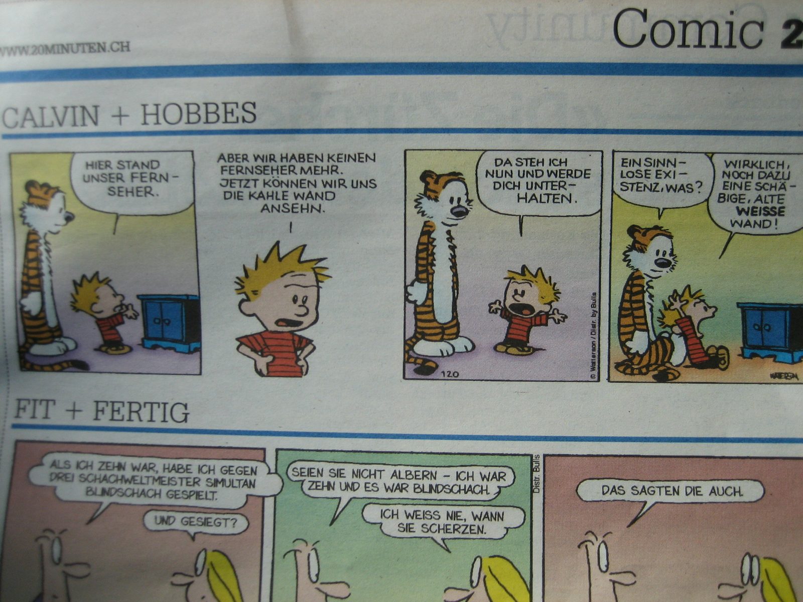 Calvin and Hobbes in German!