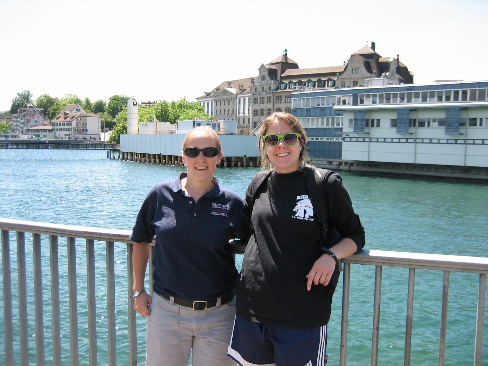 Catherine and Stephanie hanging out by the river.