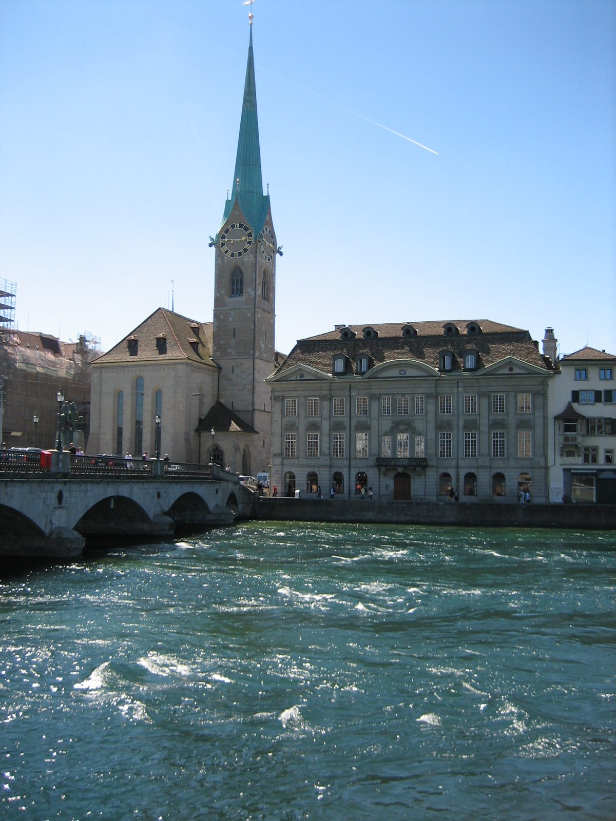 The Limmat again.  The vortex shedding picture was taken from the bridge shown.