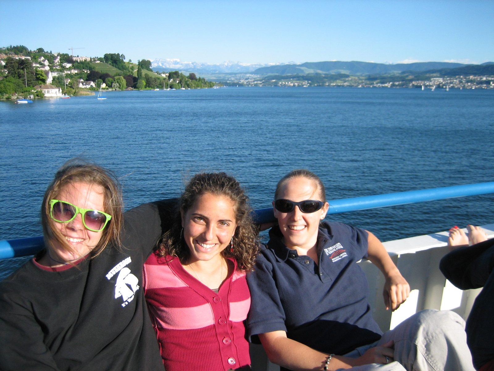 Stephanie, Maggie, and Catherine on the ferry.