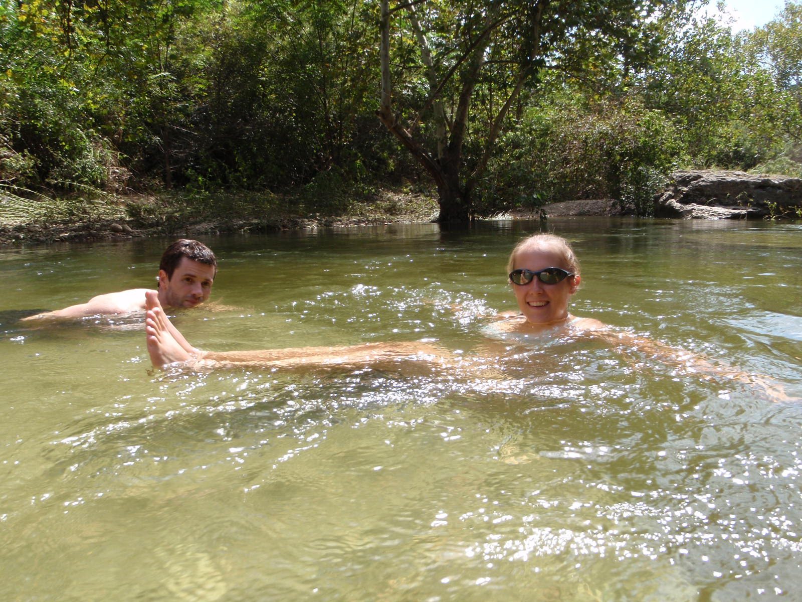 Playing in Barton Creek.