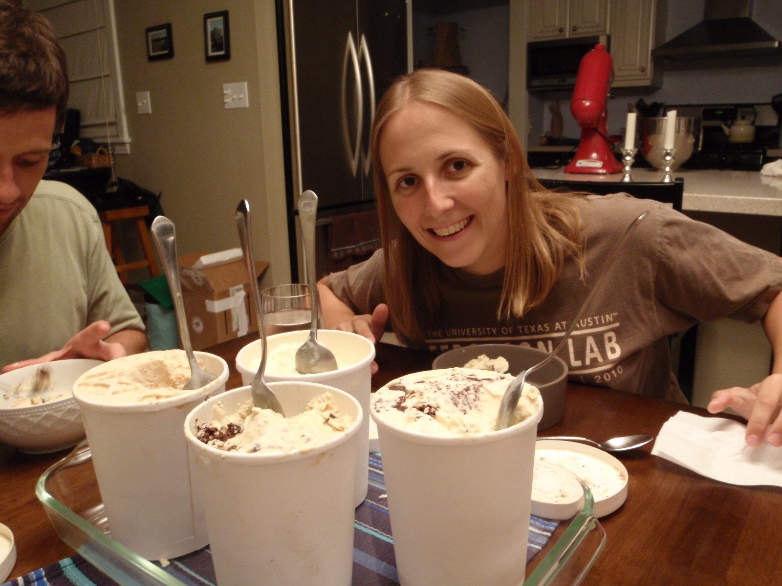 Catherine and ice cream.