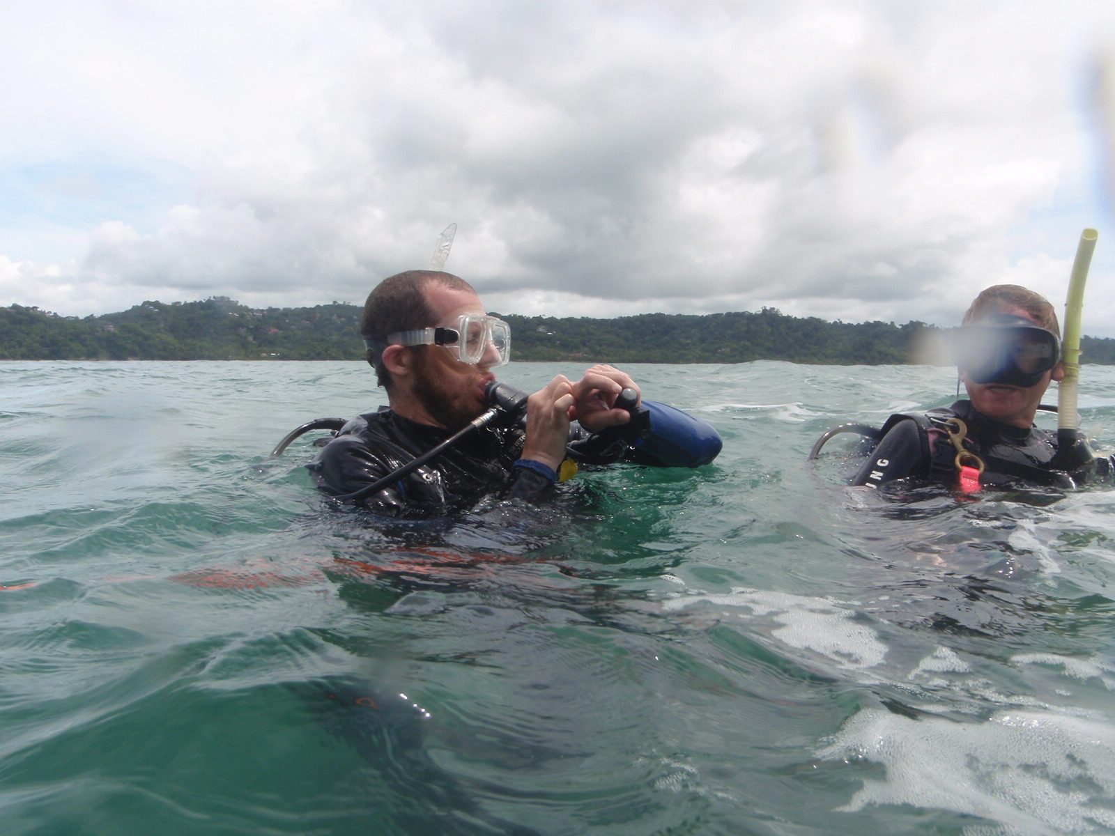 Joel tests out his regulator.