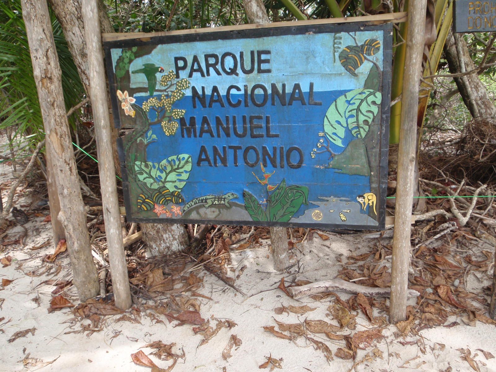 Cute wooden carved and painted sign.