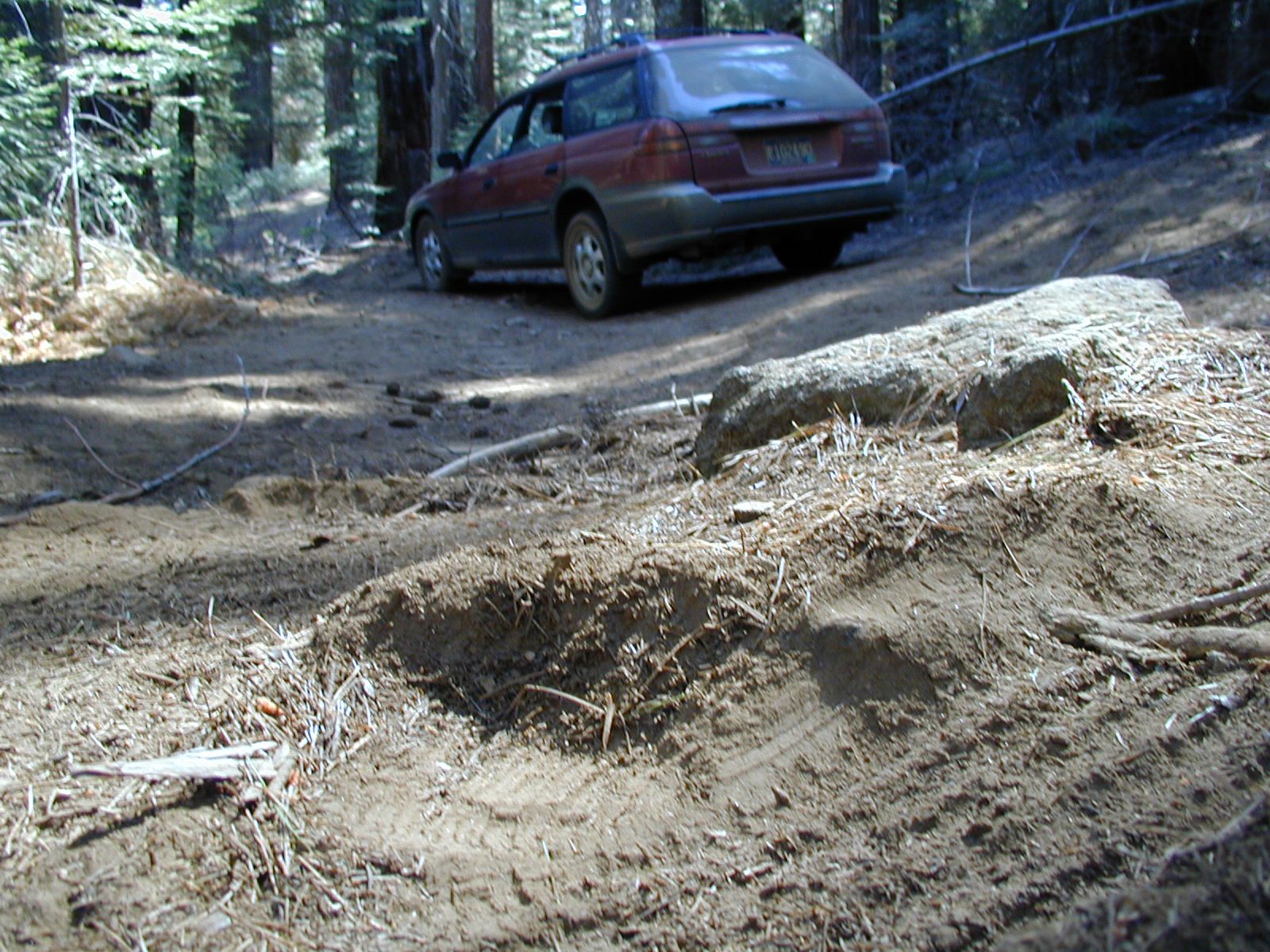 Ok, so maybe off-roading in the Subaru Outback that was burning oil miles from a paved road and...