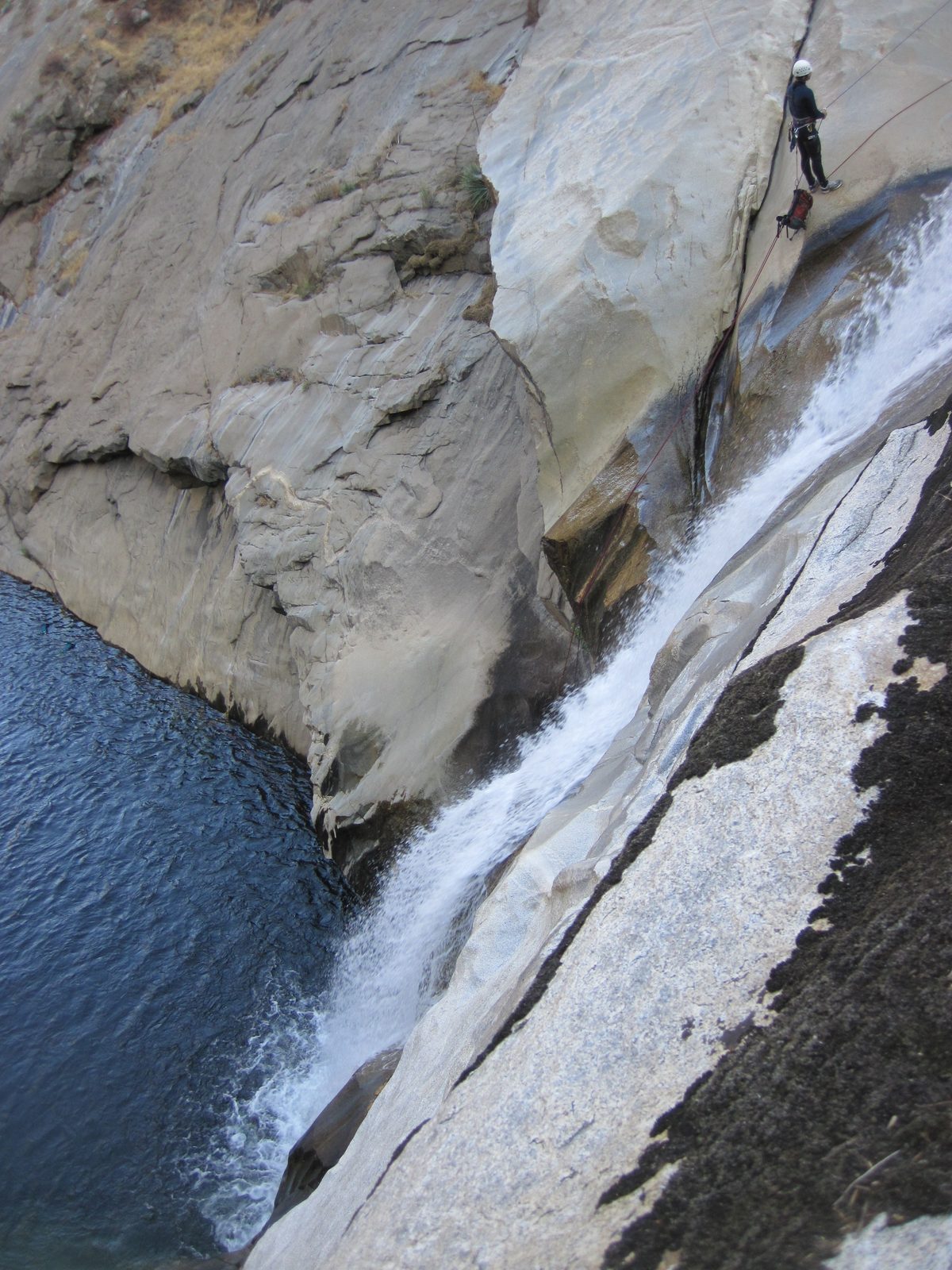 After the first three jumps and a bit of boulder scrambling, we reach the next significant...