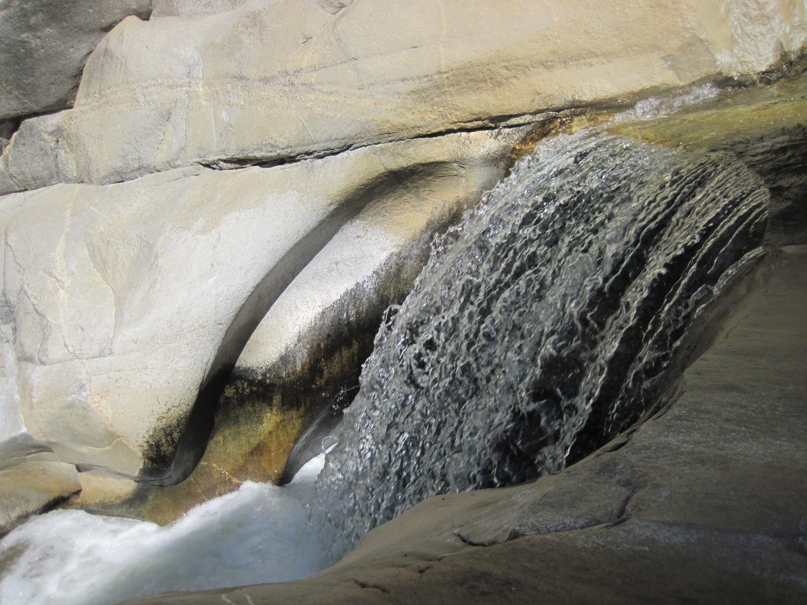 So apparently the day before a group had let one of their ropes tumble down these falls, and it...