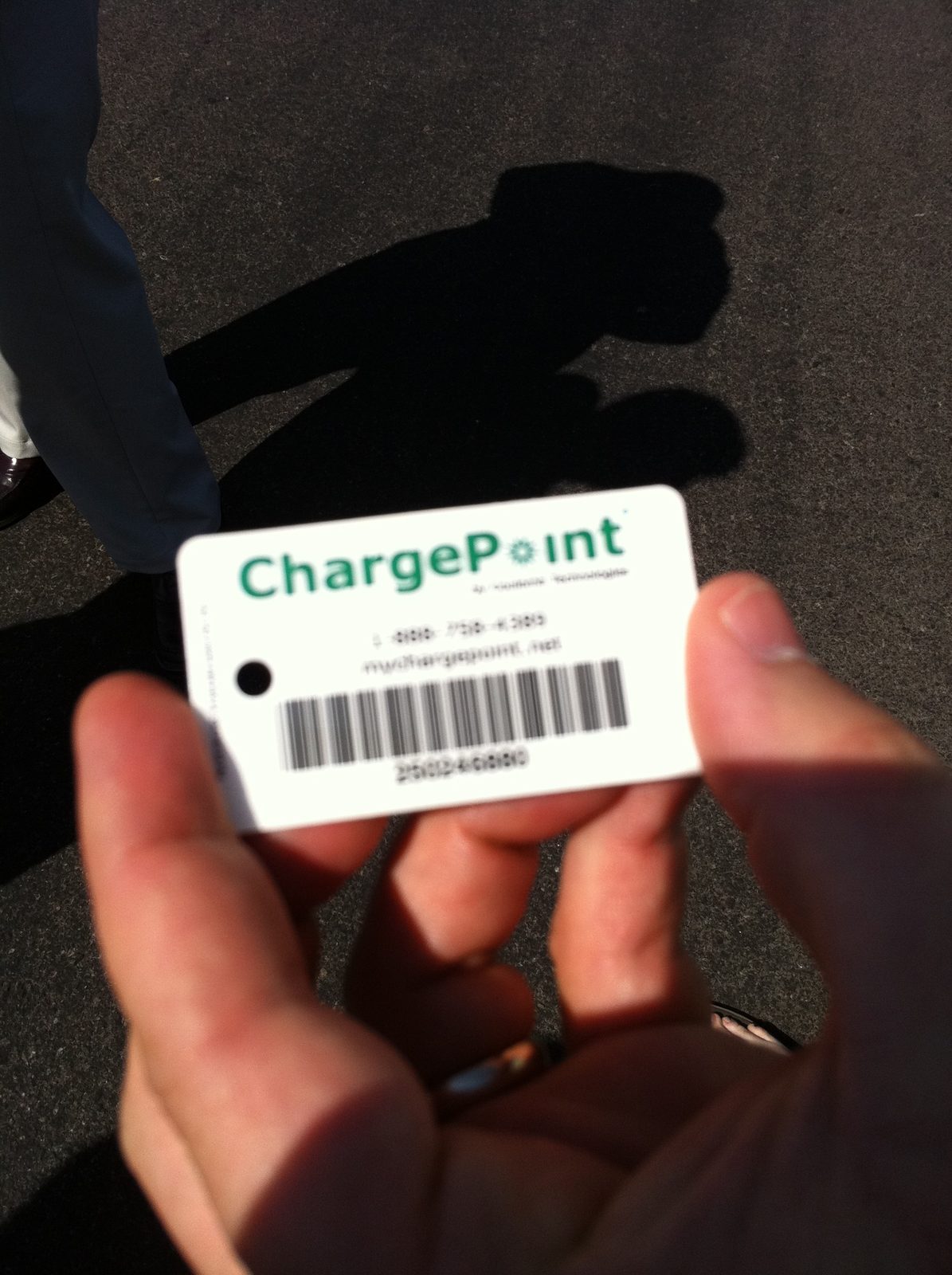 The card that Dad uses to "refuel" at charging stations in Tucson: for now two Bookmans...