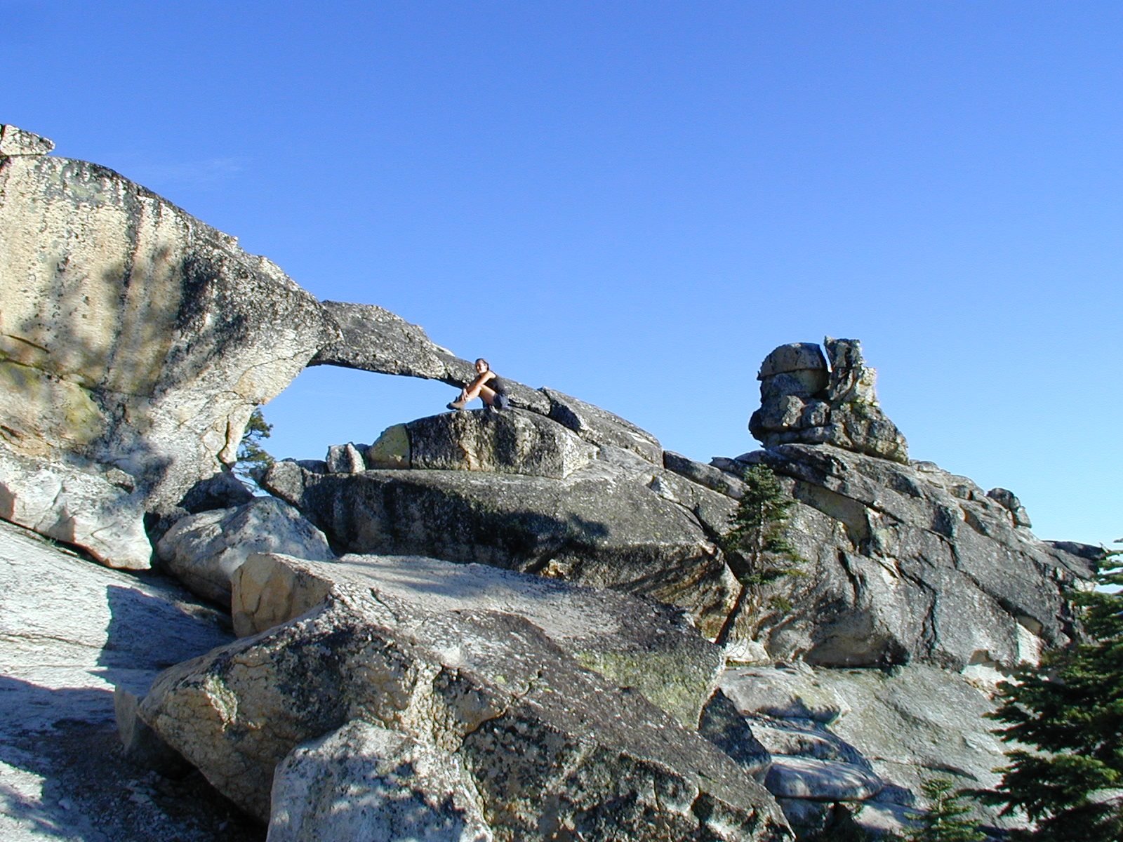 Rachel at Indian Rock, zoomed out.