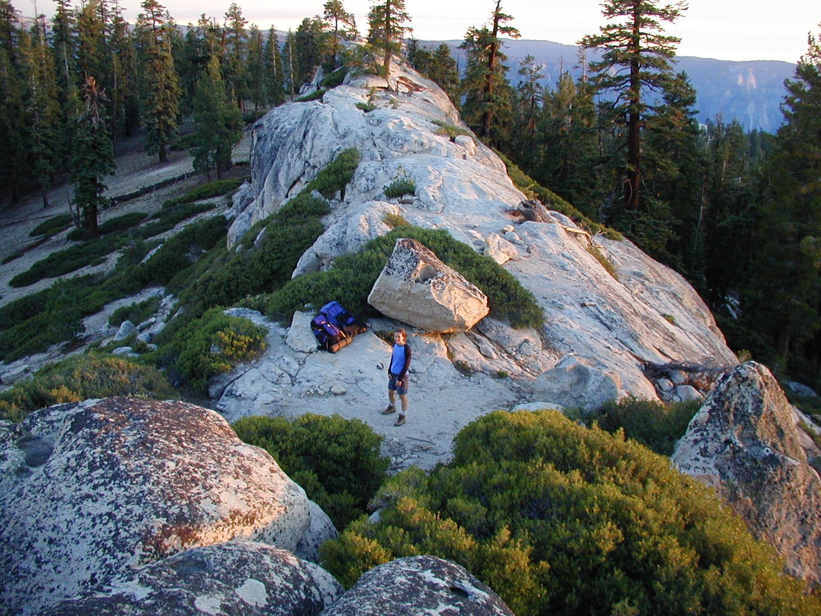 One of my favorite all time shots. Rach in the middle of our campsite on a ridge just down from...