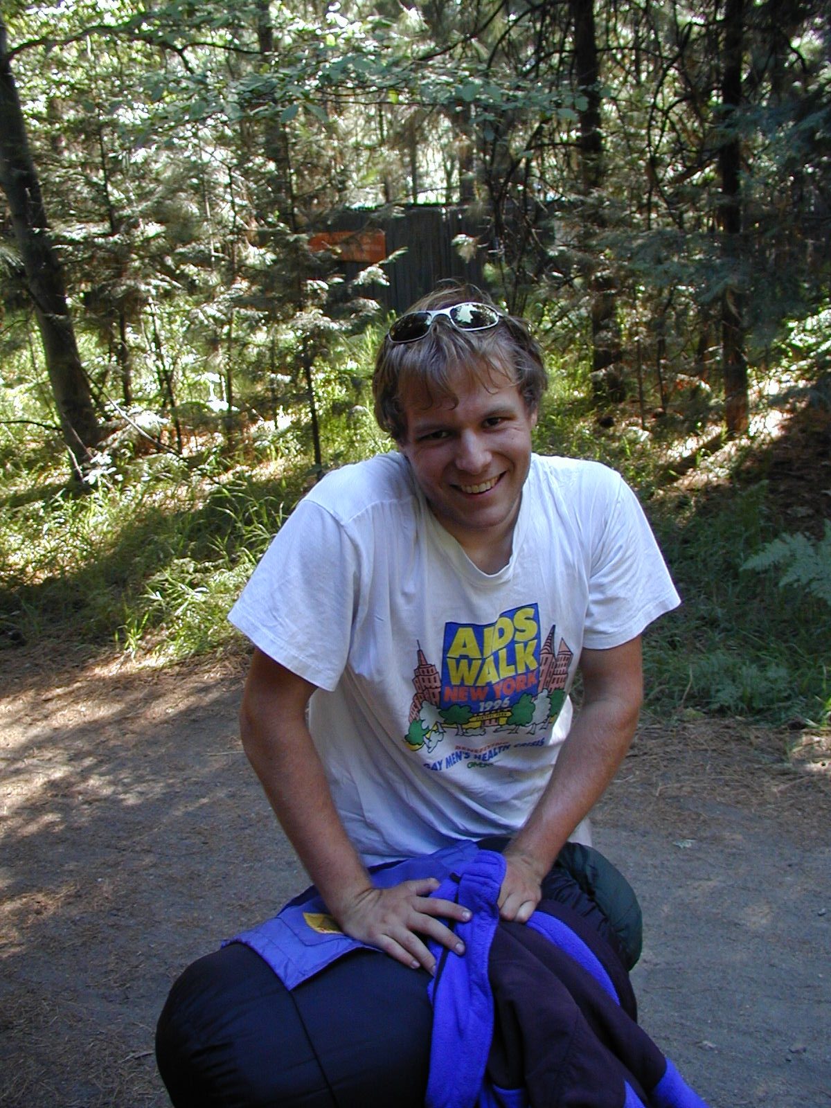 At the road, back on the valley floor of Yosemite.