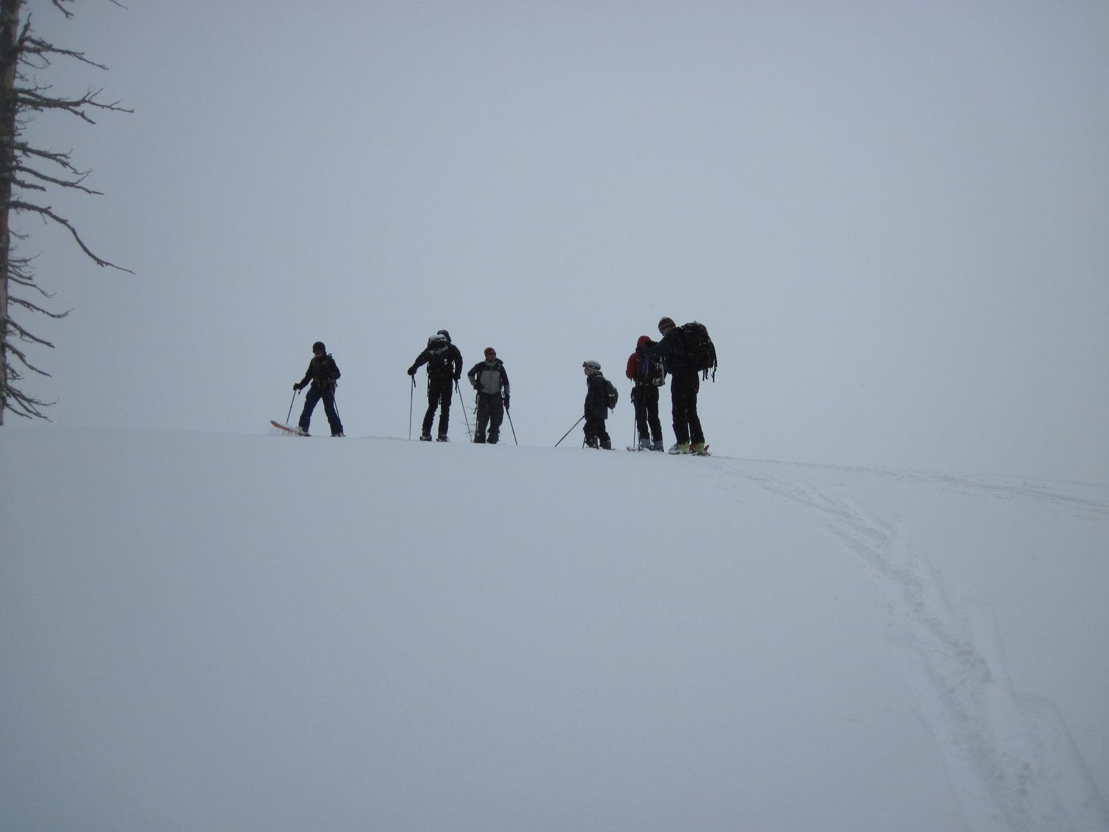 At the top of our first ski hill.